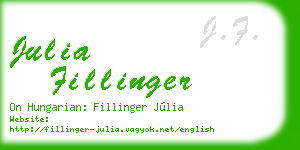 julia fillinger business card